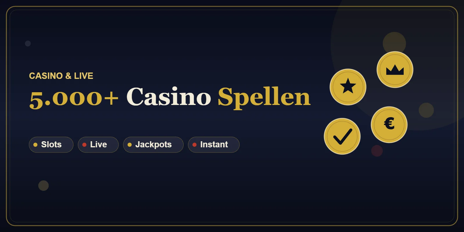 Cazeus Casino met meer dan 5.000 spellen zoals slots, live casino, jackpots en instant games