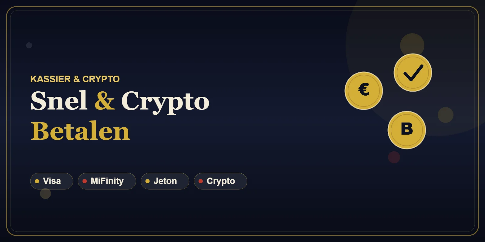 De betaalmethoden van Cazeus Casino en crypto zoals Visa, MiFinity, Jeton en Bitcoin